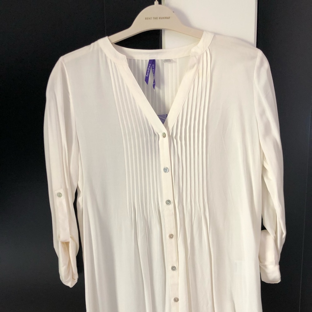 Seraphine ivory maternity blouse